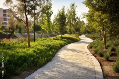 Design a park that has multiple walking paths , generative artificial intelligence