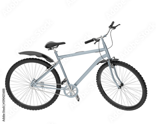 Fototapeta Naklejka Na Ścianę i Meble -  Realistic bike isolated on transparent background. 3d rendering - illustration