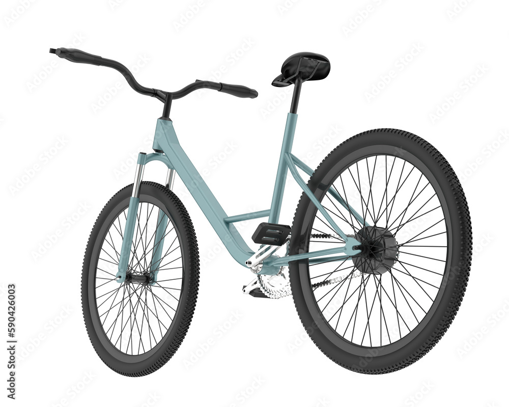 Fototapeta premium Realistic bike isolated on transparent background. 3d rendering - illustration