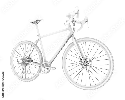 Realistic bike isolated on transparent background. 3d rendering - illustration