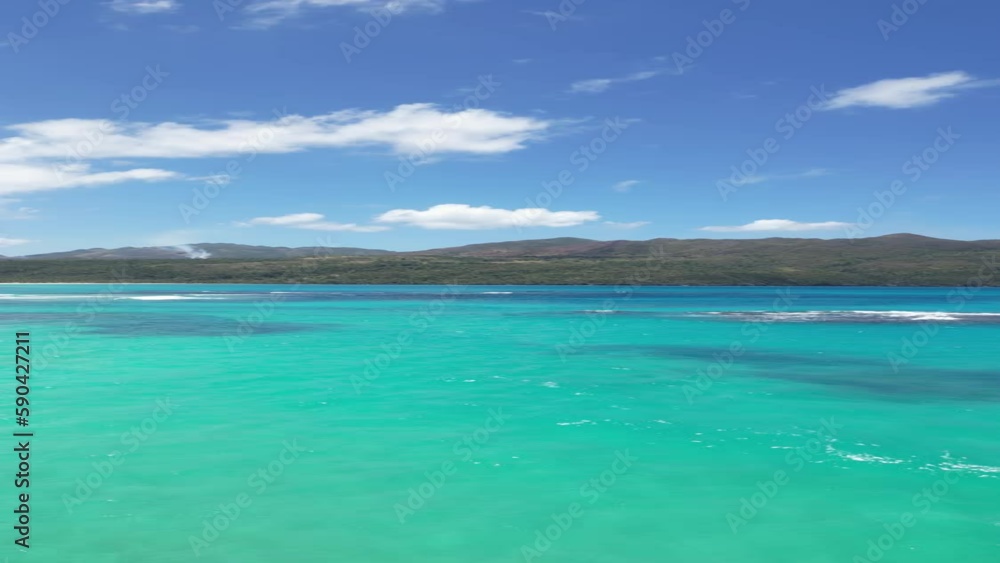 Beach Playa Rincon, Dominican Republic Landscape Drone View Beach Playa Rincon, Dominican Republic Landscape Drone View