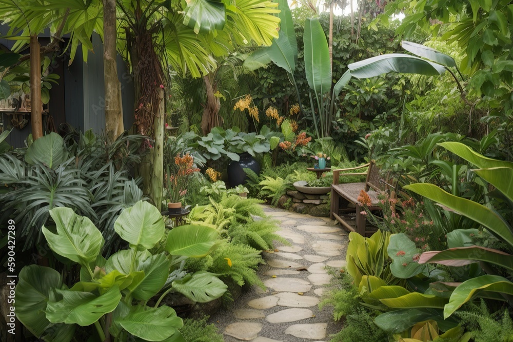 garden with a mix of plants that attract pollina, with a mix of wildflowers for a natural area. garden with a mix of plants with interesting bark with a small gree, generative artificial intelligence garden with a mix of plants that attract pollina, with a mix of wildflowers for a natural area. garden with a mix of plants with interesting bark with a small gree, generative artificial intelligence