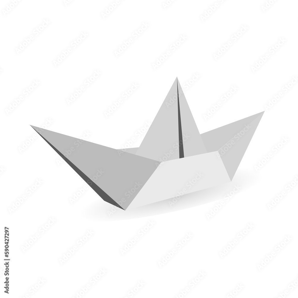 A ship made of paper in the style of pipercut A ship made of paper in the style of pipercut