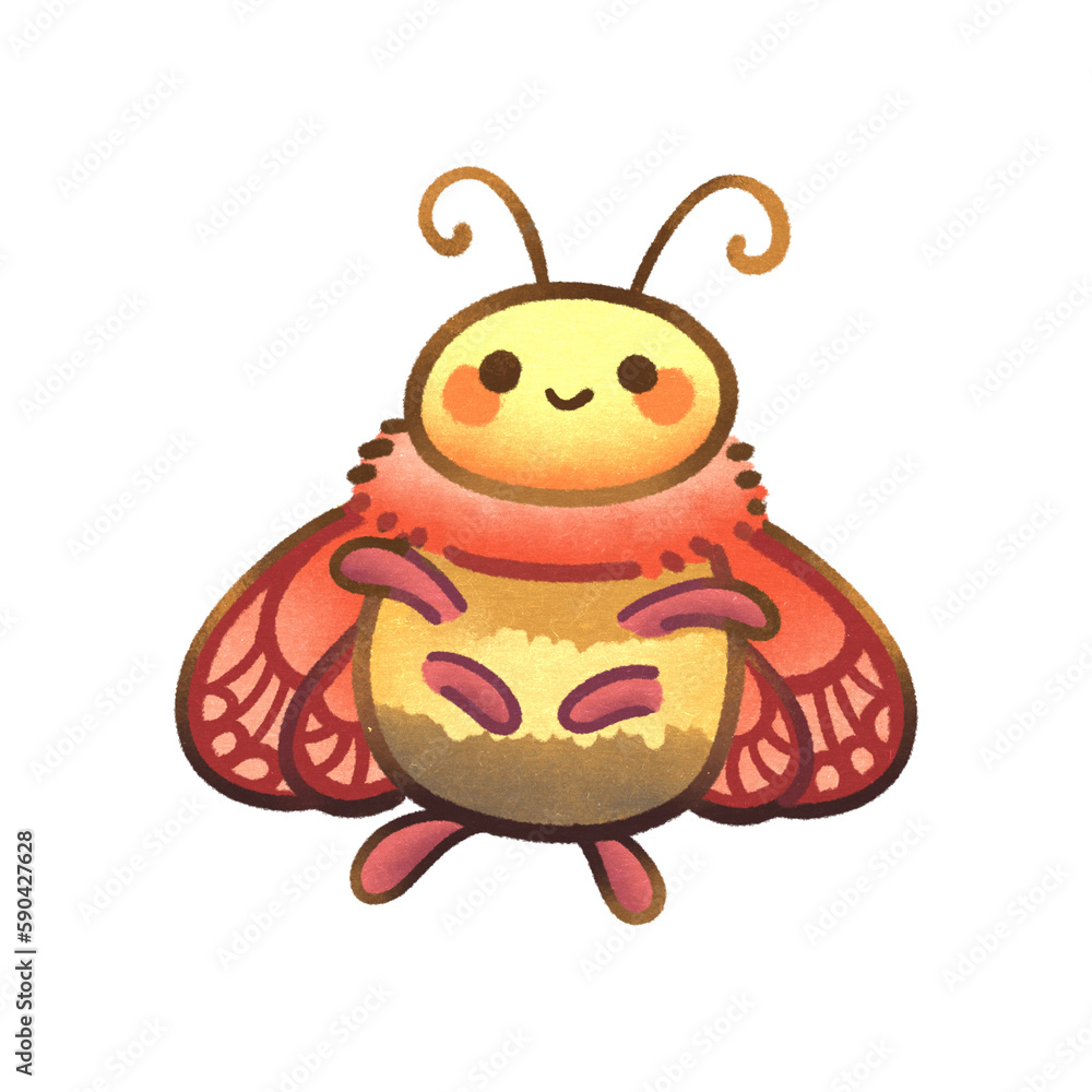 red wing butterfly cartoon