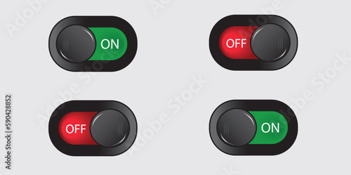 Power button swich turn on off icon vector symbol illustration on white background