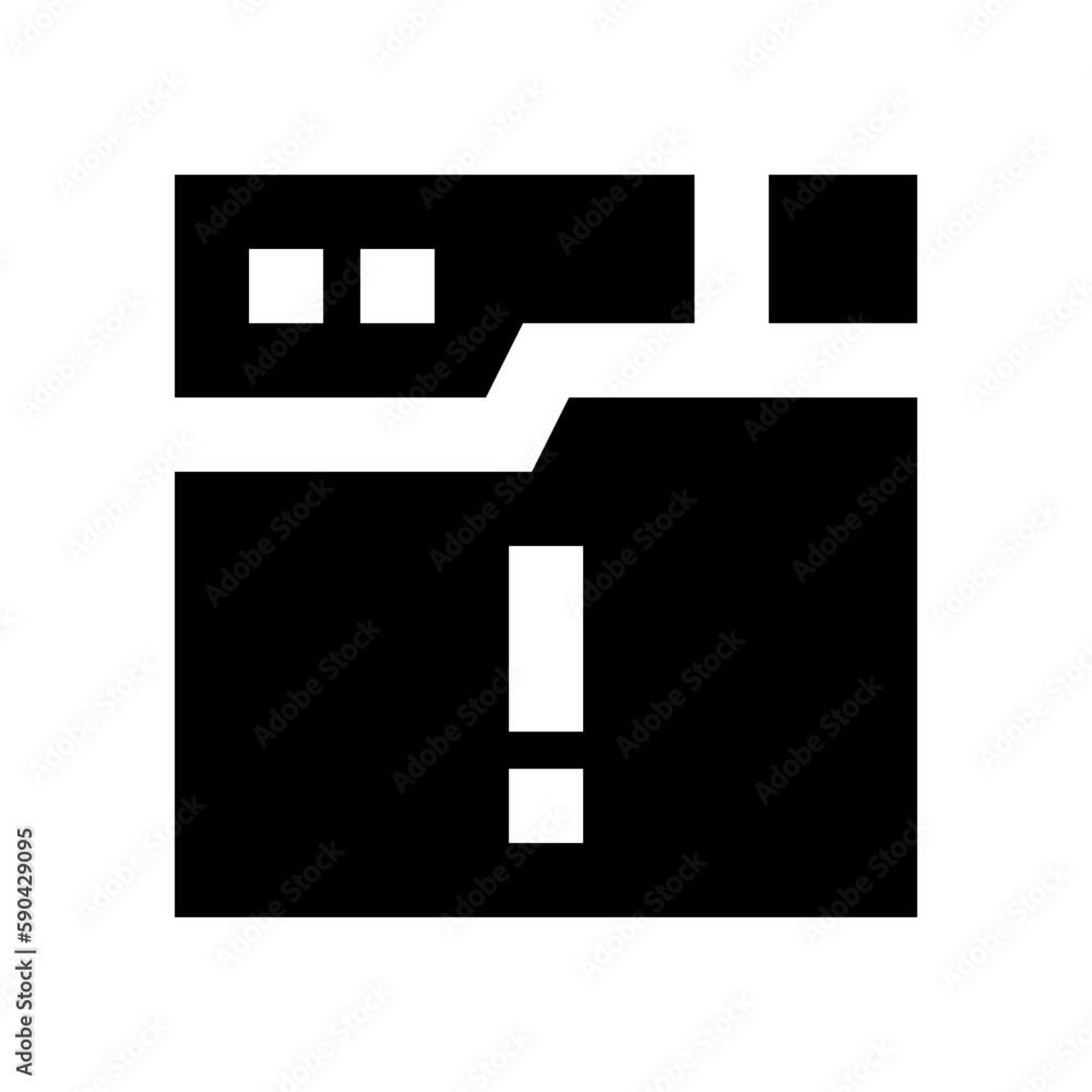 Warning glyph icon
