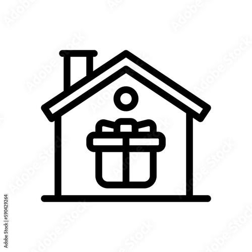 home delivery line icon
