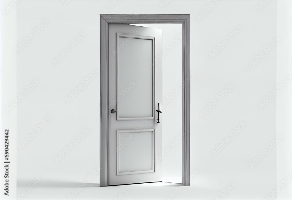 door isolated on white background PNG 3d rendering . light gray door. Generative AI door isolated on white background PNG 3d rendering . light gray door. Generative AI