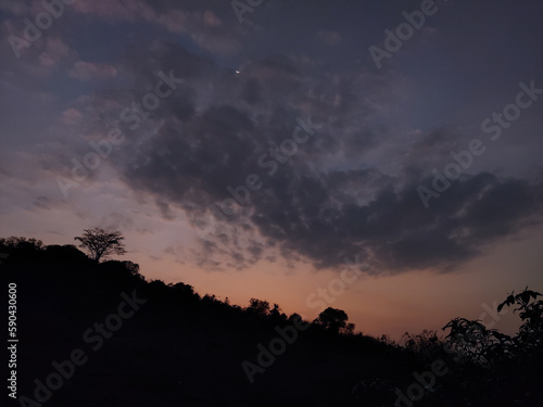 sunset in the mountains