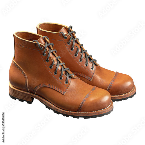 handcrafted brown leather boots 