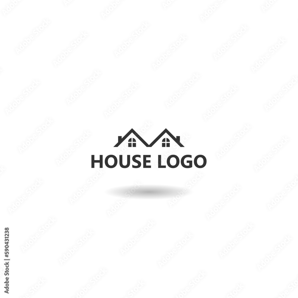 House logo icon with shadow House logo icon with shadow