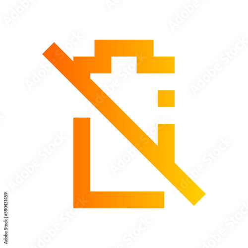 empty battery gradient icon
