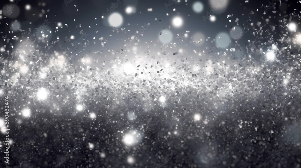 Obraz premium abstract magic silver glitter for holidays