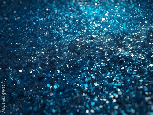 Blue glitter shimmer explosion pattern abstract