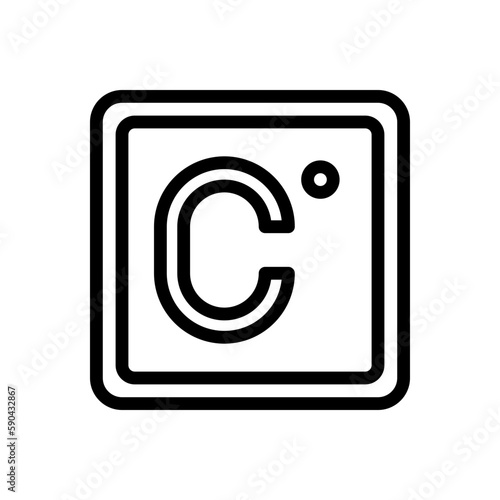 celsius line icon