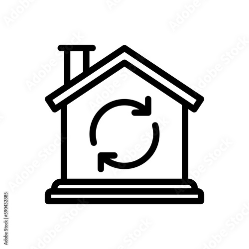 Obraz na plátně circulating air line icon