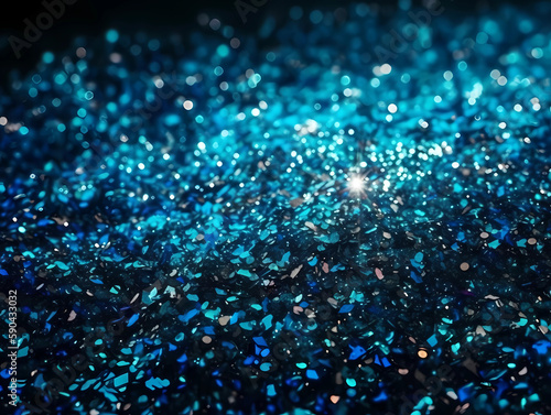 Blue glitter shimmer explosion pattern abstract