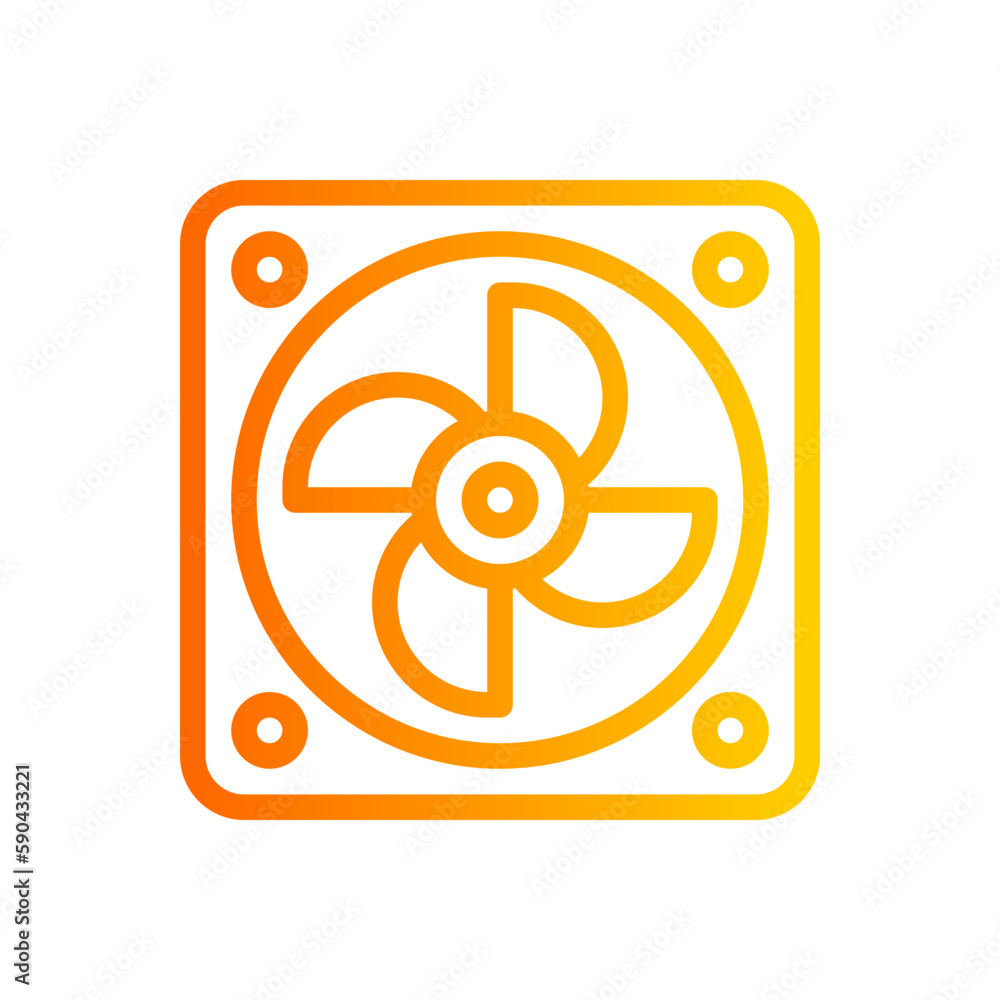 exhaust fan gradient icon
