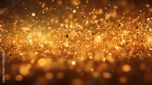 Luxury abstract golden shimmer glitter © Budairomi