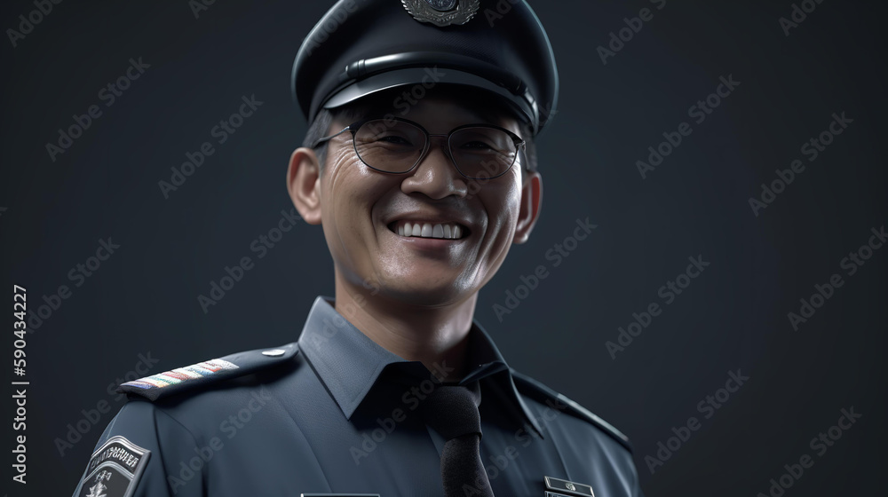 警察官・警備員のアジア人男性(Generative AI)
警察官・警備員のアジア人男性(Generative AI)