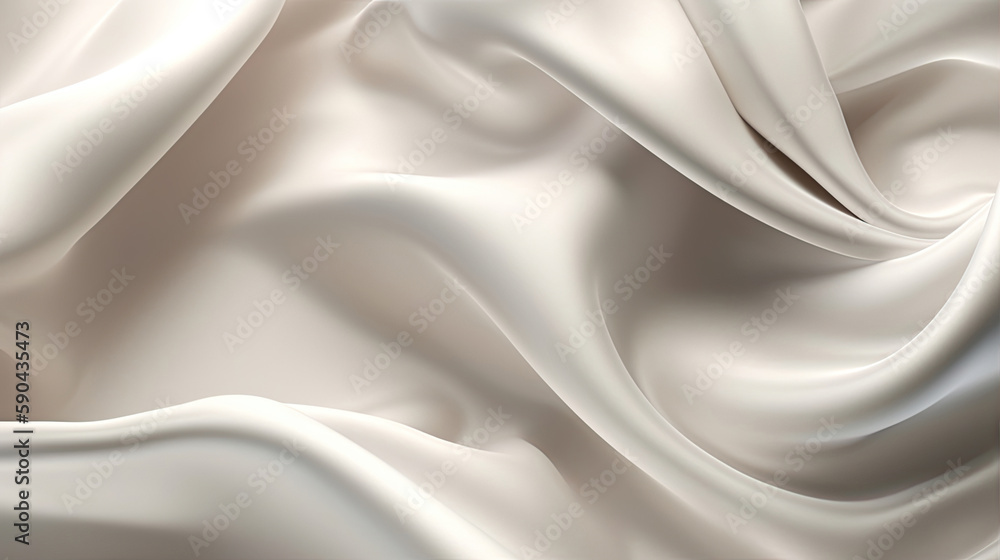 Obraz premium White Luxurious Silk Satin: Opulent, Glossy, and Elegant Background Designs. Generative AI Illustration.