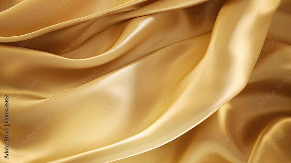 Gold Luxurious Silk Satin: Opulent, Glossy, and Elegant Background Designs. Generative AI Illustration. Gold Luxurious Silk Satin: Opulent, Glossy, and Elegant Background Designs. Generative AI Illustration.
