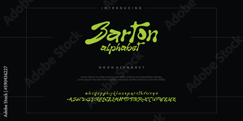 Modern abstract digital alphabet font. Minimal technology typography, Creative urban sport fashion futuristic font and with numbers. vector illustration