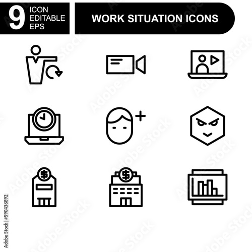 job and business icon or logo isolated sign symbol vector illustration - high quality black style vector icons
