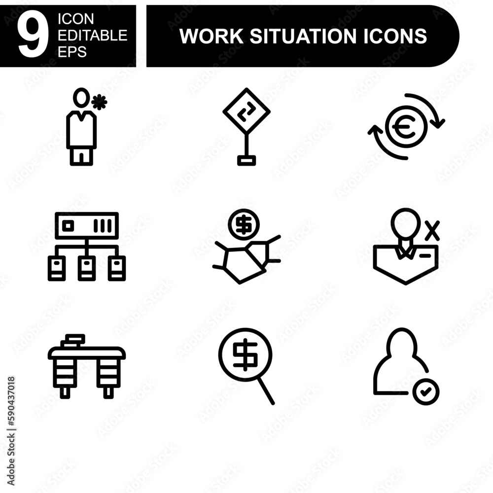 job and business icon or logo isolated sign symbol vector illustration - high quality black style vector icons
