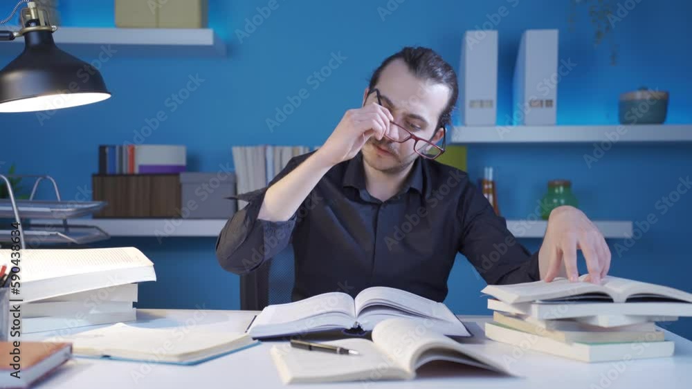 Portrait of successful and smart young man. Researcher, historian.
Happy and motivated young man looking at camera and smiling in study room.
Portrait of successful and smart young man. Researcher, historian.
Happy and motivated young man looking at camera and smiling in study room.