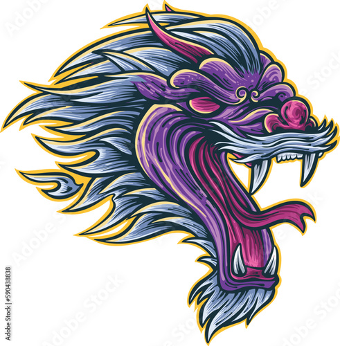 Wallpaper Mural JAPANESE DRAGON IN VECTOR ILLUSTRATION SUITABLE FOR YOUR NEEDS Torontodigital.ca