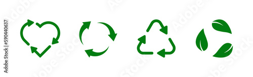 Canvastavla Recycle vector icon