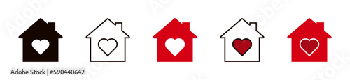 House with heart icon vector. EPS 10