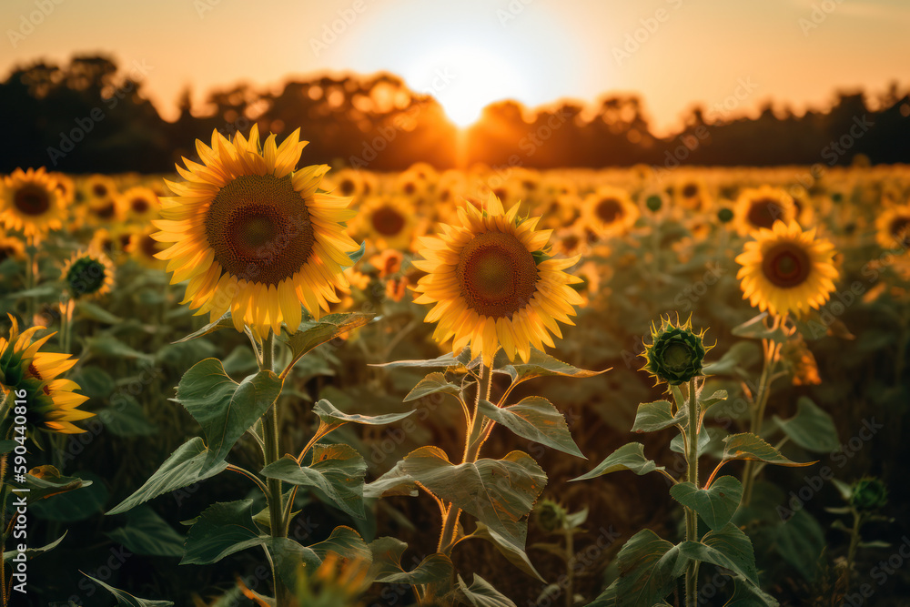 Sunflowers in the Field