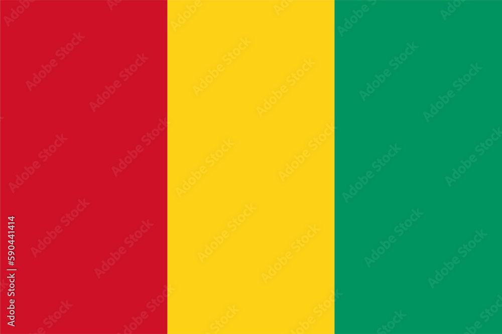 Guinea flag wave isolated on png or transparent background Guinea flag wave isolated on png or transparent background