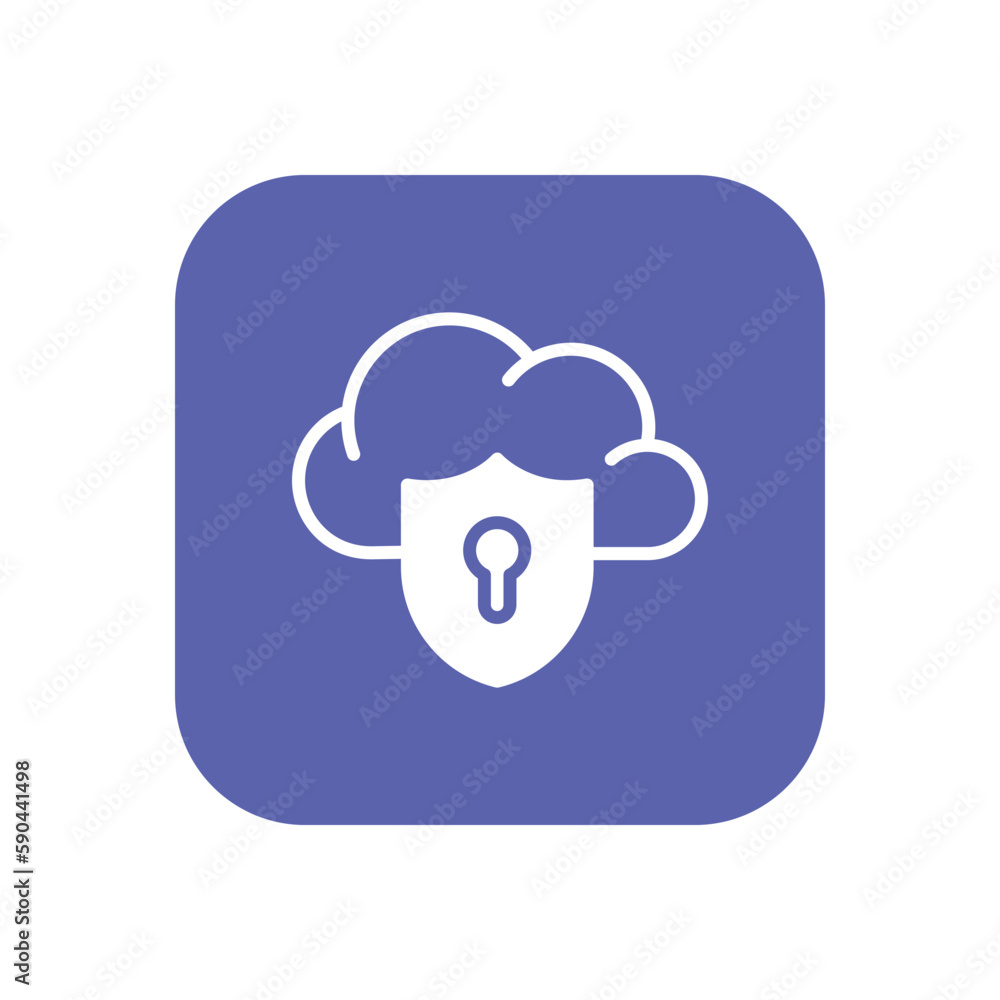 Cloud Security icon vector stock. Cloud Security icon vector stock.