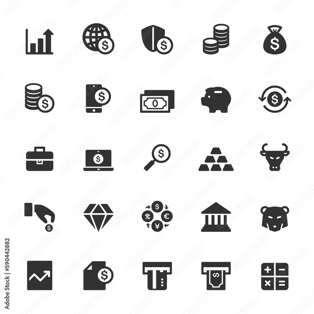 Icon set - money and finance