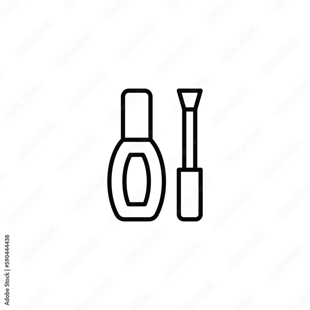 Nail Polish icon design with white background stock illustration Nail Polish icon design with white background stock illustration