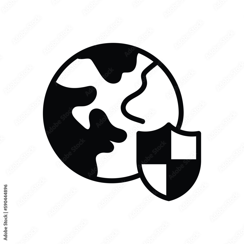 Global Security icon vector stock. Global Security icon vector stock.