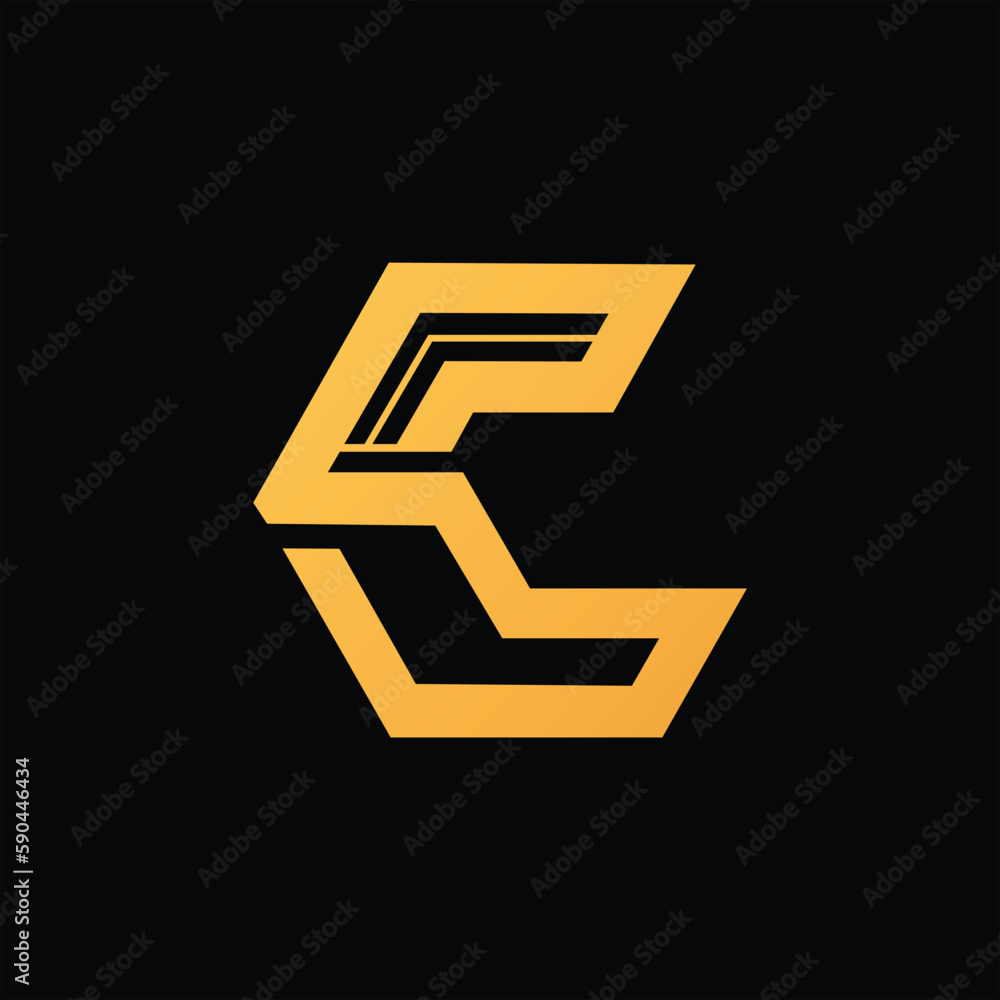 letter c logo design gradient luxury color