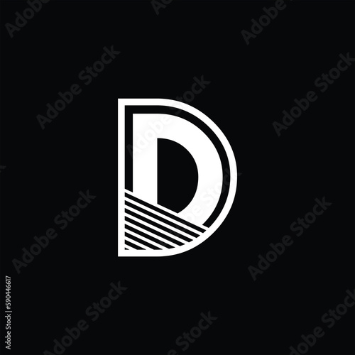 initial d logo abstract design