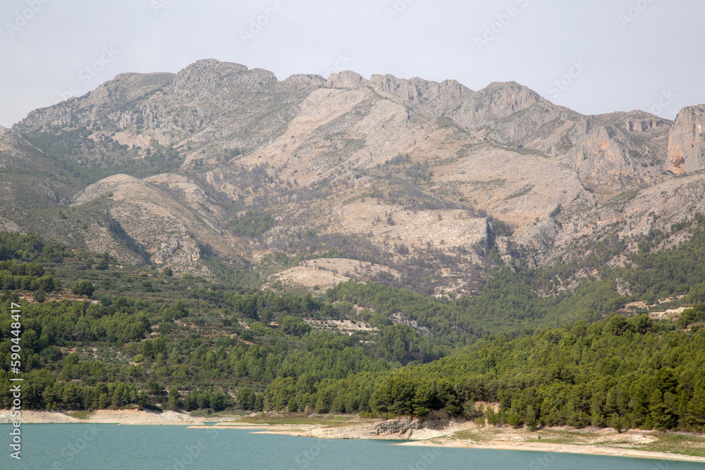Reservoir in Aixorta Mountain Range; Guadalest; Alicante; Spain