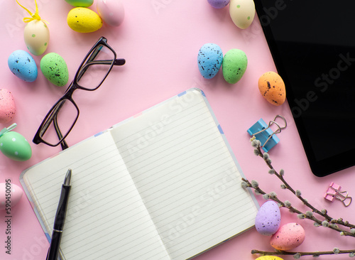 Sticker Easter work concept