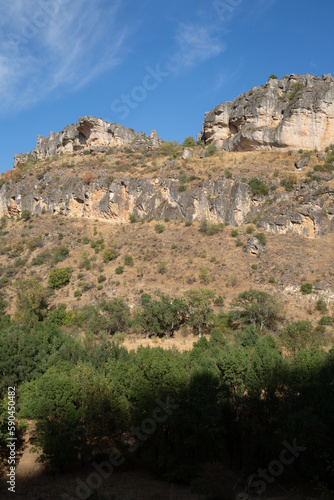 Obraz na płótnie Landscape in Panton de la Oliva Reservoir, Patones, Madrid, Spain w salonie