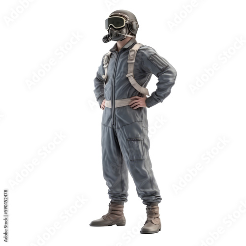 pilot isolated on white