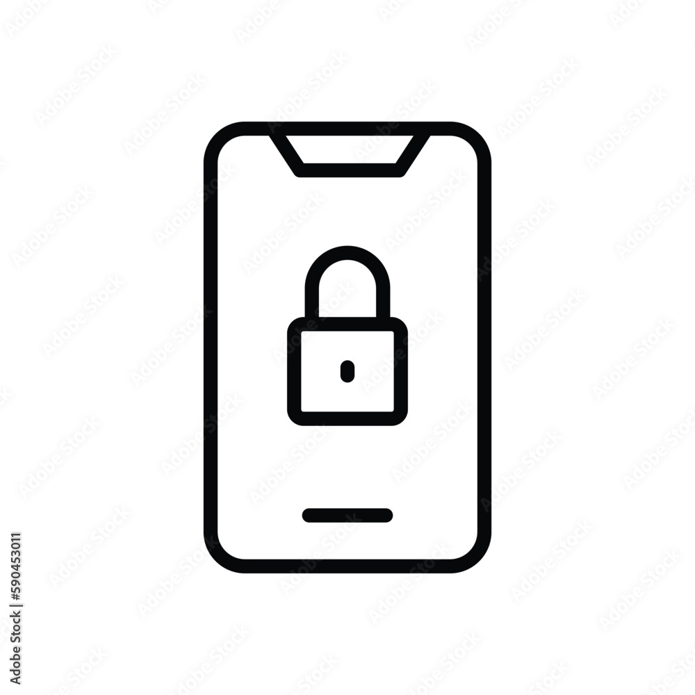 Mobile Security icon vector stock. Mobile Security icon vector stock.