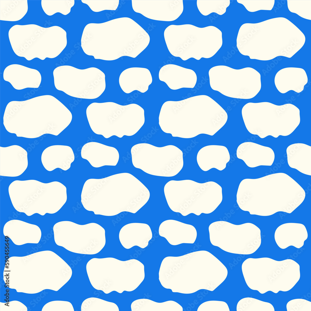 Hand drawn Easter seamless pattern, white clouds on a blue background, great for banners, wallpapers, wrapping. Hand drawn Easter seamless pattern, white clouds on a blue background, great for banners, wallpapers, wrapping.