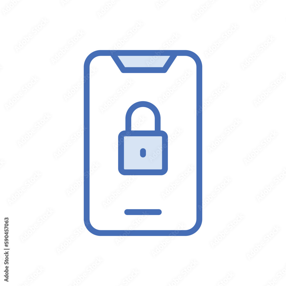 Mobile Security icon vector stock. Mobile Security icon vector stock.