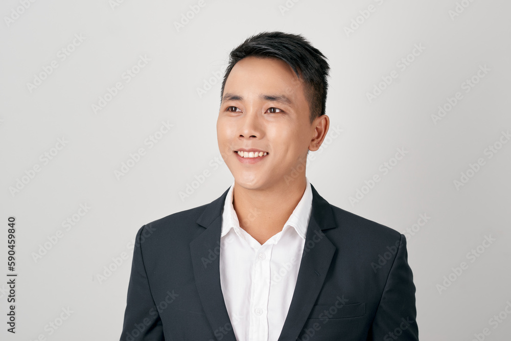 Asian man in office suit posing Asian man in office suit posing