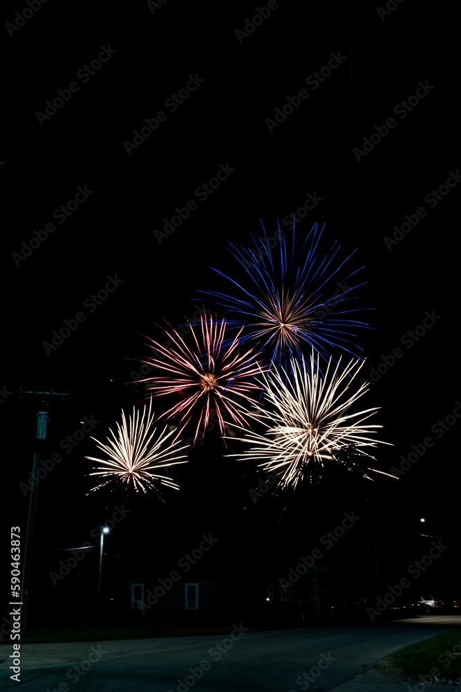 Bright and Colorful Fireworks